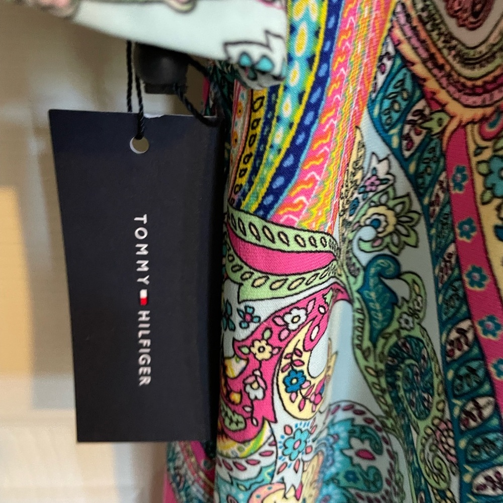 Tommy Hilfiger - paisley print, bell sleeve shift dress - Size 16 - Picture 8 of 12